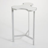 Link Bunching Table-Silver w/White Marble Top(طاولة لينك بنشنج - فضية اللون / مع سطح من الرخام الأبيض )