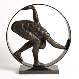 Man in Circle Sculpture-Bronze(منحوتة الررجل في دائرة النحت البرونزي)