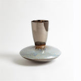 Marta's Vase-Bronze Reactive Blue-Low(مزهرية - برونزية تفاعلية زرقاء قصيرة)