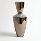 Marta's Vase-Bronze Reactive Blue-Tall (مزهرية مارتا - برونز تفاعلي وأزرق - طويل)