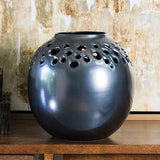 Meteor Vase-Graphite-Small(مزهرية النيزك - جرافيت - صغيرة )