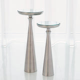 Minaret Accent Table-Satin Nickel-Large(طاولة ميناريت - لون نيكل حريري - كبيرة)