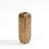 Narrow Hammered Vase-Matte Gold-Large(مزهرية ضيقة مطروقة - ذهبي غير لامع - كبيرة)