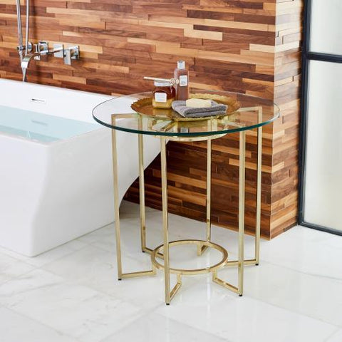 Open Leg Table-Gold-Large(طاولة الأرجل المتنية من الحديد الجانبية - ذهبي - كبير)