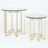 Open Leg Table-Gold-Large(طاولة الأرجل المتنية من الحديد الجانبية - ذهبي - كبير)