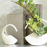 Organic Lace Vase-Silver-Large(مزهرية فضية  بمقبض - حجم كبير)