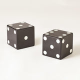 Pair of Dice-Black w/White Dots-Large(نرد - أسود مع نقاط بيضاء - كبير)