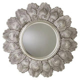 Peacock Feather Mirror - Antique Silver