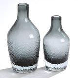 Pebble Bottom Glass Bottle-Grey-Small