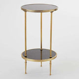 Buy Petite 2 Tiered Table-Antique Brass Online at best prices in Riyadh