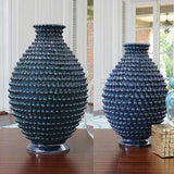 Pinecone Vase-Cobalt-Lg