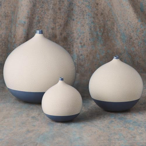Pixelated Ball Vase-Blue-Medium(مزهرية كرة منقطة-أزرق- وسط)