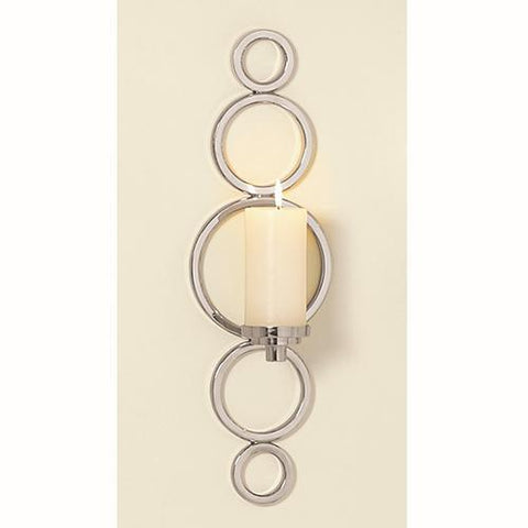 Progressive Ring Sconce-Nickel(شمعدان جداري بحلقات من النيكل)