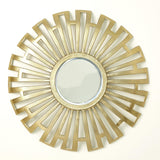 Radial Cut-Out Mirror-Antique Brass(مرآة مقطوعة نصف قطرية - نحاس عتيق)