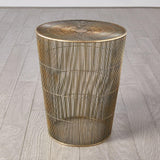 Radiance Side Table-Antique Brass