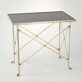 Buy Rectangular Directoire Table-Brass & Black Granite Online at best prices in Riyadh