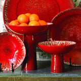 Red Zinger Footed Bowl-Lg