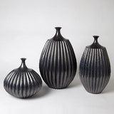 Sawtooth Vase-Graphite-Medium