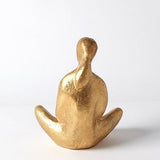 Seated Mother with Infant Sculpture-Gold Leaf