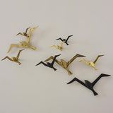 Set of 3 Metallic Flock Wall Decor-Matte Black Wall décor(  ديكور حائط على شكل طيور - اسود - مجموعة من ٣ )