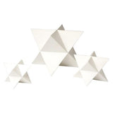 Set of 3 Star Objet-Matte White(شكل نجمة بلون أبيض باهت- 3 قطع)