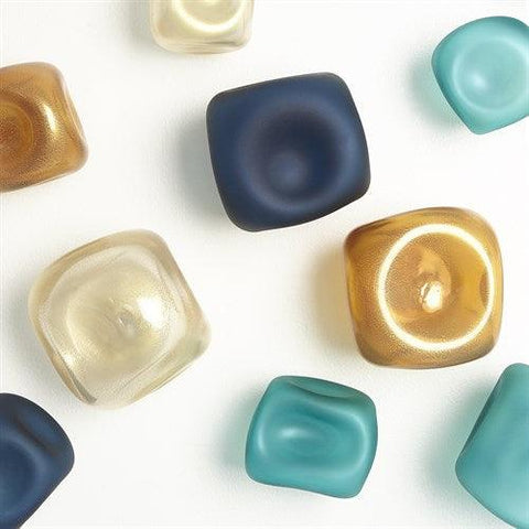 Set of 3 Wall Rocks-Frosted Turquoise(ثلاث قطع صخور الحائط - بلوري)