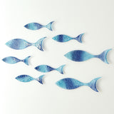 Set of 6 Wall Fish-Blue-Large(طقم ستة قطع سمك حائط - أزرق - كبير)