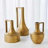Short Neck Handle Vase-Gold(مزهرية بمقبض قصير - ذهبي)