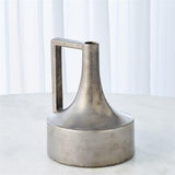 Short Neck Handle Vase-Silver(مزهرية بمقبض قصير - فضي)