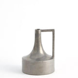 Short Neck Handle Vase-Silver(مزهرية بمقبض قصير - فضي)