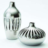 Slit Bell Vase-Silver(مزهرية فضية  بشكل ناقوس)