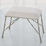 Spike Bench-Antique Nickel with Muslin Cushion