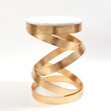Spiral Table-Gold Leaf(طاولة جانبية لولبية من ورق الذهب)