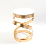 Spiral Table-Gold Leaf(طاولة جانبية لولبية من ورق الذهب)