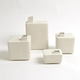 Square Chimney Vase-White-Medium