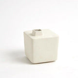 Square Chimney Vase-White-Medium