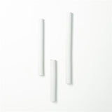 Striped Tube Wall Vase-Matte White-Large(مزهرية حائط أنبوبية مخططة - ابيض غير لامع - كبير)