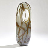 Swirl Vase-Amber/Grey-Large