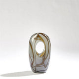 Swirl Vase-Amber/Grey-Small