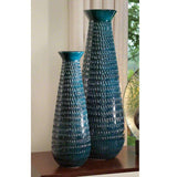 Tall Graffiti Vase-Cobalt-Small(مزهرية  عنق الزرافة من الكوبالت- صغيرة)