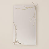 ~Twig Mirror-Silver Leaf-Large(مرآه على شكل غصن -كبير- فضي)