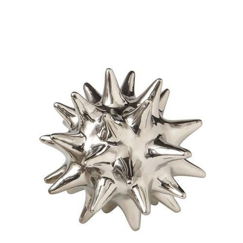 Urchin-Bright Silver-Large(تحفة بشكل نجوم متداخلة - فضية لامعة- كبيرة)