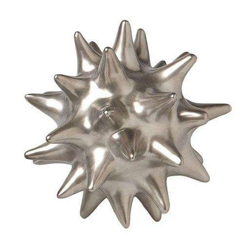 Urchin-Matte Silver-Large(تحفة بشكل نجوم متداخلة - فضية - كبيرة)