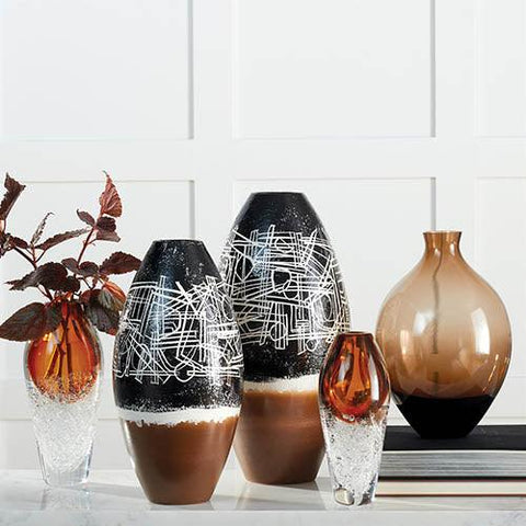 Venus Vase-Amber-Large