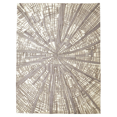 Vortex Rug-Ivory/Natural/Grey-9' x 12'(سجادة دوامة - عاجي / طبيعي / رمادي - 9 'x 12')
