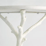 White Faux Bois Side Table