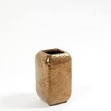 Wide Hammered Vase-Matte Gold-Small(مزهرية عريضة مطروقة - ذهبي غير لامع)