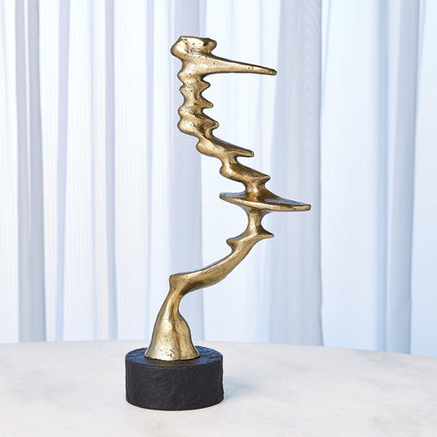 Wind Blown Sculpture-Brass-Large
