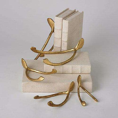 Wish Paperweight-Gold Leaf-Large(~ منحوته حامل الأمنيات من ورق الذهب -كبيرة الحجم)