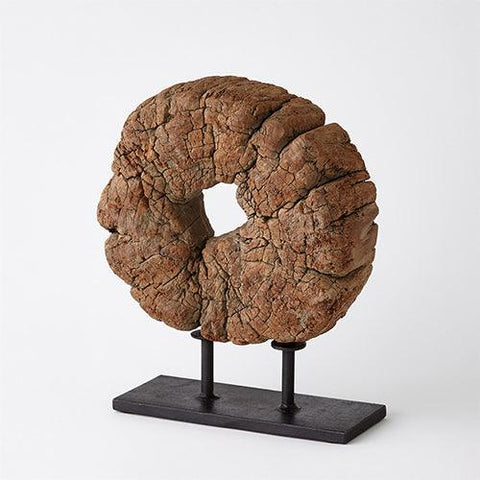 Wood Half Ukhli Wheel on Stand(عجلة خشبية )
